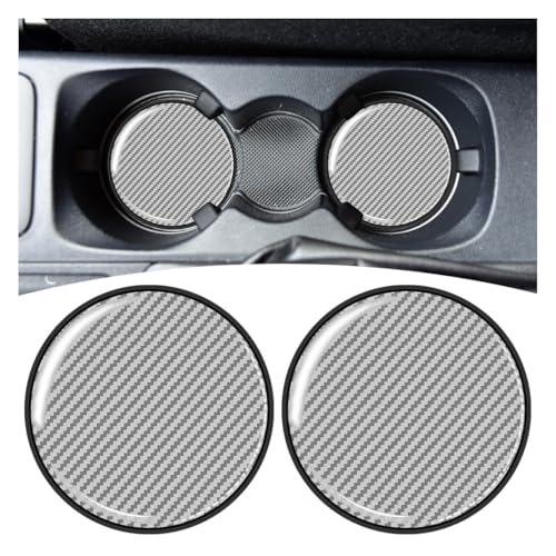 Portavasos para auto con base antideslizante y diseño carbono miniatura 1