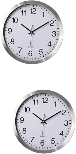 Miniatura 1 de Cabilock Reloj de pared colgante de PVC, 2 uds., reloj de pared para dormitorios, reloj de pared eléctrico de gran tamaño, reloj de pared grande,
