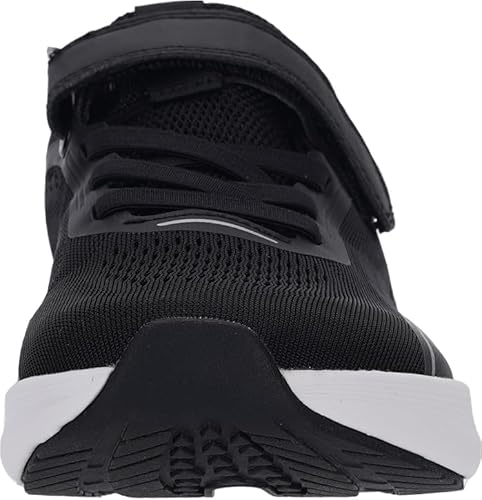 WHITIN Tênis de corrida infantil pequeno/grande Zero Drop + bico largo para meninos/meninas, Preto,