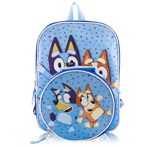 Bluey Backpack with Lunch Box for Kids | Insulated Lunch Bag for Boys, Girls, Toddlers | 14" Backpack for School and Reusable Lunchbox2