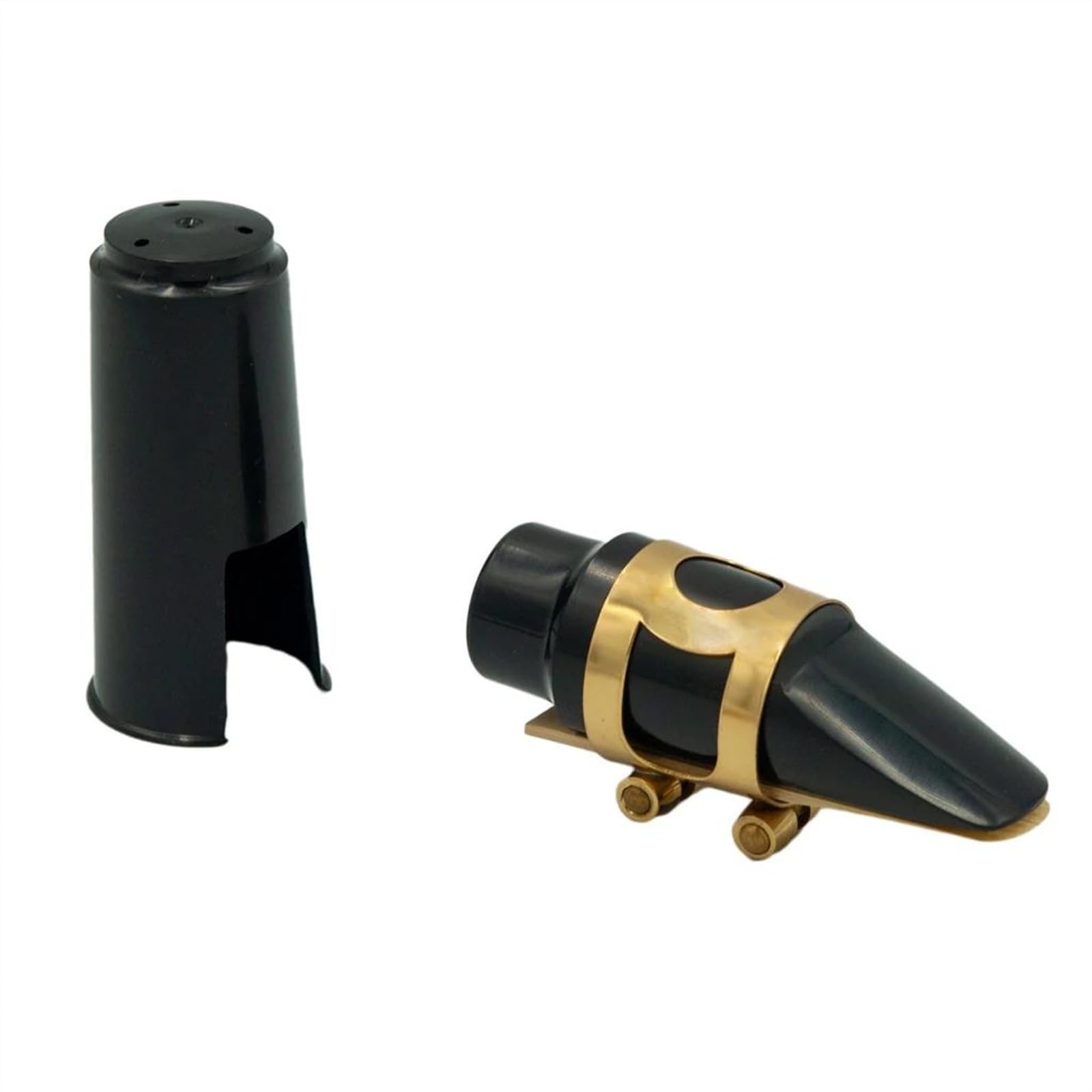 Części do Saksofonu Instrumentów Ustnik Do Saksofonu Altowego Tenorowego O Wysokim Tonie Z ABS, Ze Złotym Klipsem, Nasadką Z ABS I Częściami Zamiennymi Do Trzciny (Color : High)