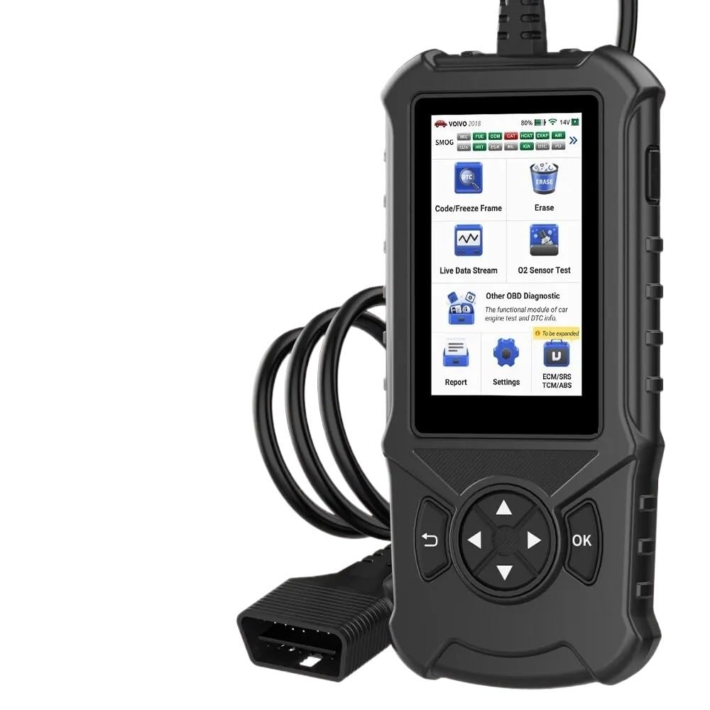 CDE900 OBD2 scanner tool for vehicle Auto diagnostic tools 4 system ECM ABS SRS TCM 28 resets code reader 32G DTC Lookup(CDE900 PRO)