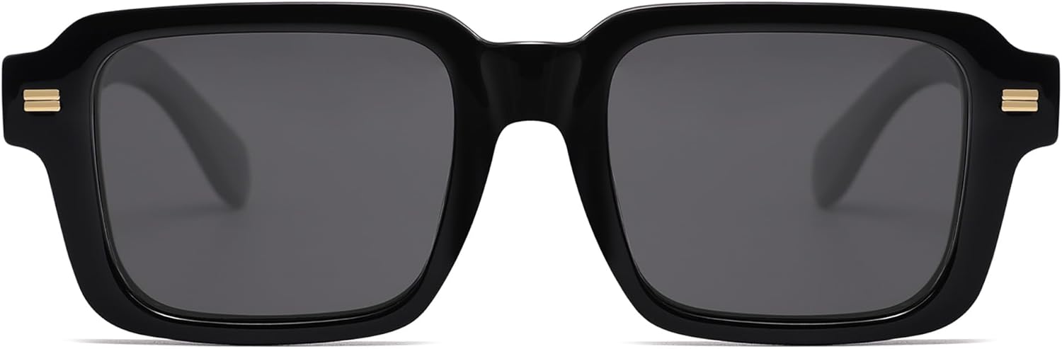 SOJOS Trendy Square Polarized Sunglasses for Women Men, Retro Vintage Womens Mens Rectangle Shades SJ2345 - Image 2
