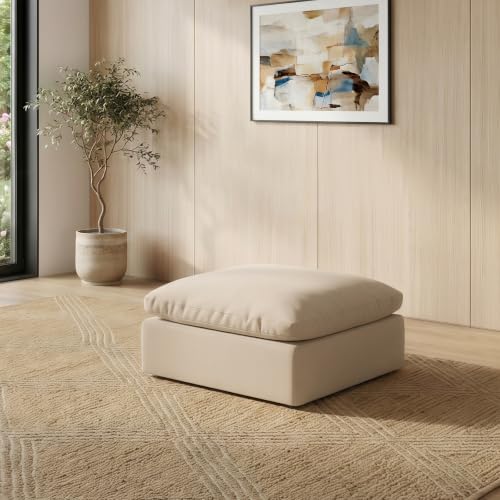 Image of Oversize Cloud Modular Sectional Sofa,Chaise Down Filled Comfort Sofa Detachable Couch Cushion Covers for Living Room Apartment,Khaki