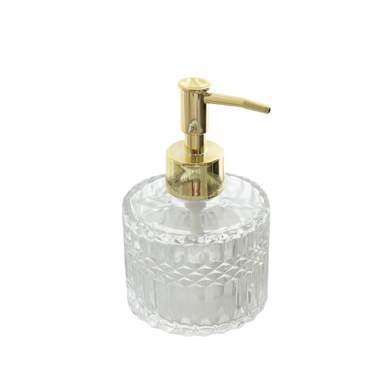 soap dispenser 200ml Glass Soap Dispenser Shower Gel Lotion Press Bottle For Bathroom And Kitchen Countertop(Gold)