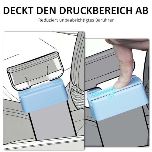 Schutzkappe für den Kindersitz-Verschluss – Verhindert unbeabsichtigtes Drücken durch Kinder – 2er-Set (Blau)