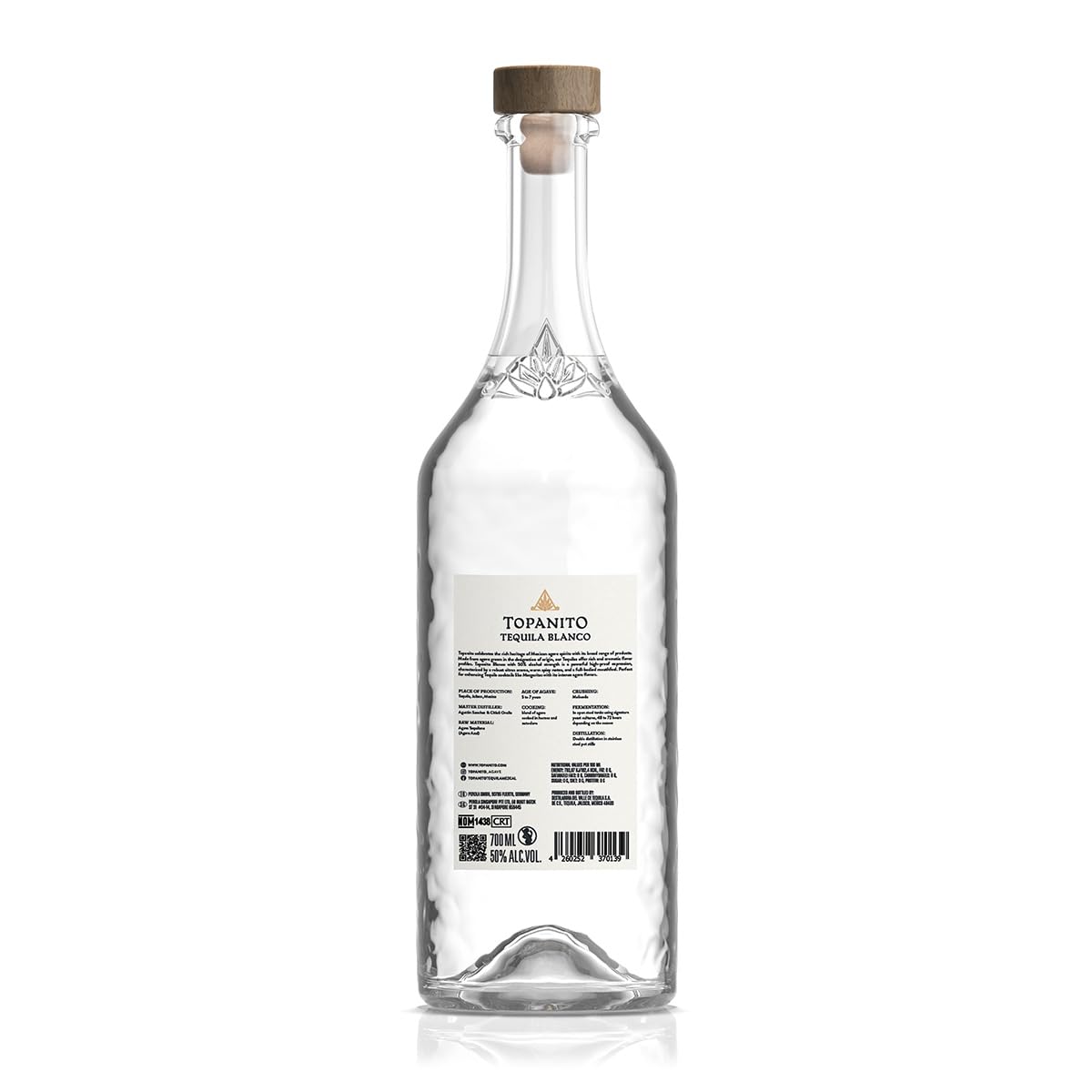 Topanito Blanco Fuerte Tequila 100% Agave 50% vol. 0.7 l