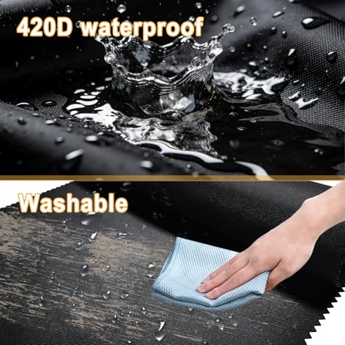Chikia 420D Outdoor Push Lawn Mower Cover,Heavy Duty Full Cover Waterproof Windproof UV-proof Tear-resistant For up to 21 inch Craftsman To-ro CubCadet Troy Bilt Ryobi john dee husqvarn