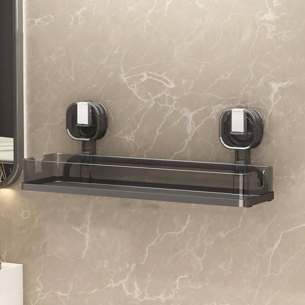 Ruiseawing Shower Shelf Racks Bathroom Suction Cup Storage Rack Bathroom Wall Mounted No Drilling Bathroom Organizers and Storage