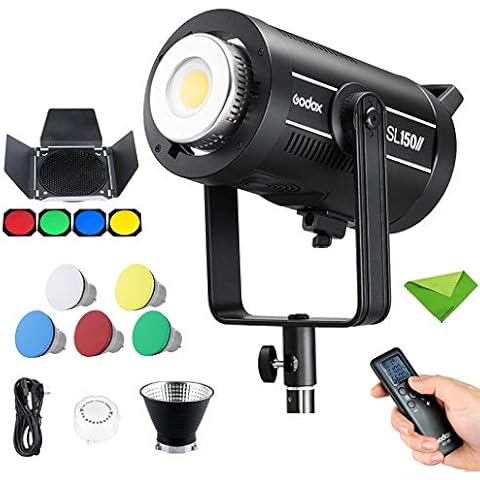 Godox SL-150WII 150W Led Video Light 8 Pre-Programmed Lighting Effects Continuous Output Lighting Bowens Mount Daylight with Remote Controller, Ultra Silent Fan for Studio Photography Video Recording Cover