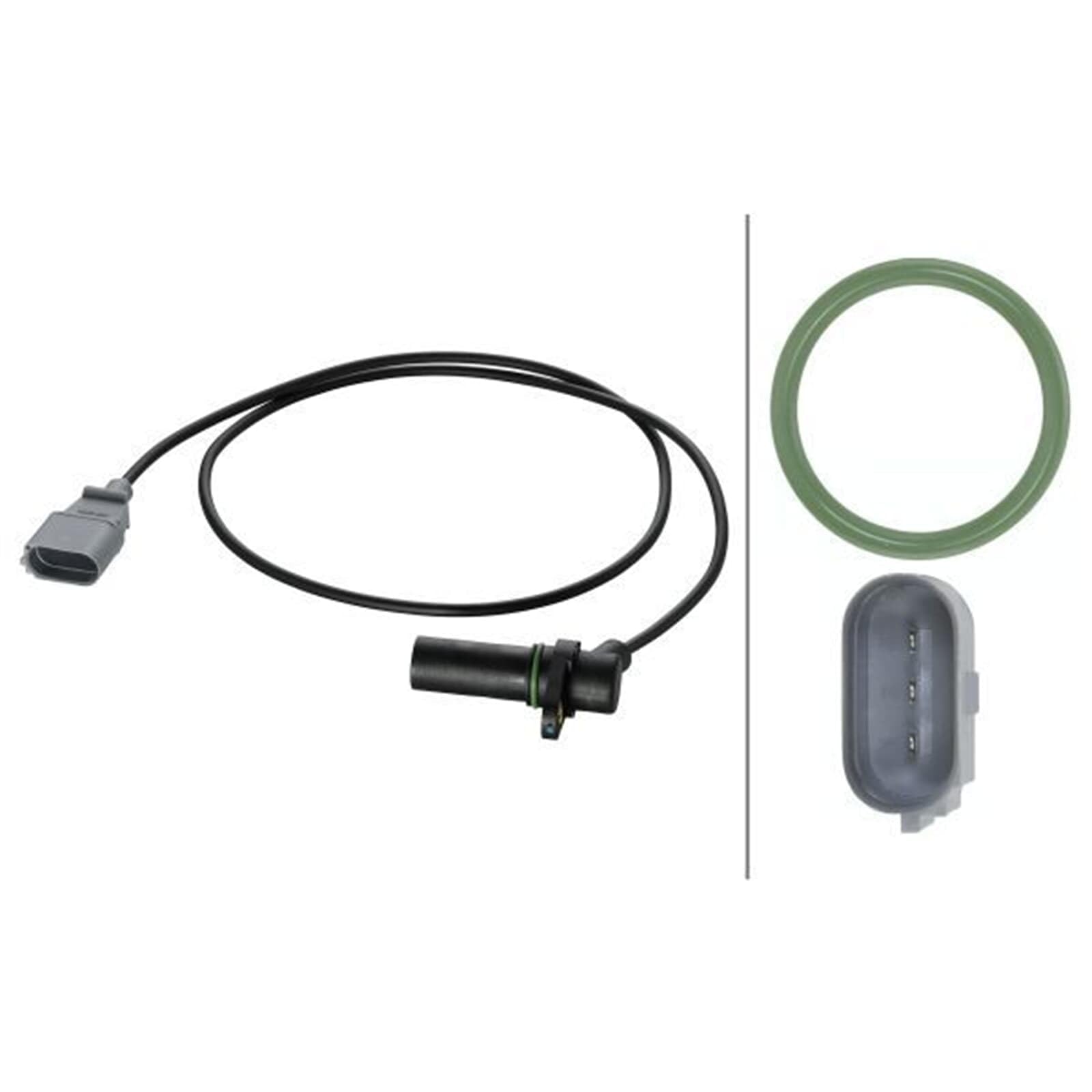 HELLA 6Pu 009 167-261 Capteur D'Angle, Vilebrequin - 3Pôle - Câble: 1000Mm | Compatible avec: AUDI A4 B5, A4 B5 Avant, A4 B6, A4 B6 Avant, A4 B7, A4 B7 Avant, A4 B7 Cabriolet, A6 C5, A6 C5 Avant