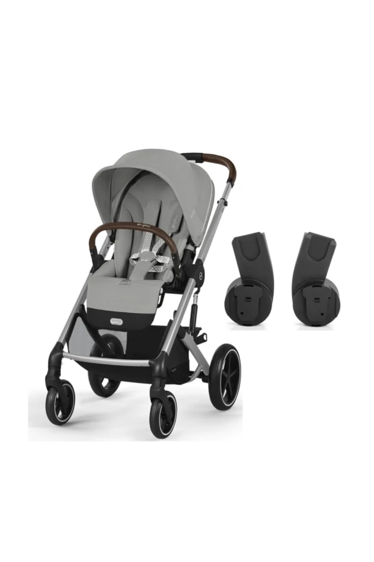 Cybex Balios S Lux Silver, Stone Grey, Ana Kucağı Adaptörü ile Uyumlu