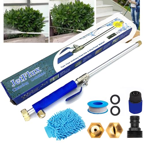 JetFlux Pressure Washer, Jet Flux 2025 New Upgrade 2-in-1 Portable Cordless Pressure Washer, High Pressure Hose Nozzle, with 2 Jet Different Nozzle and Hose Quick Connectors (1set)