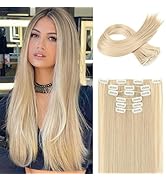 FLUFYMOOZ 6PC Clip in Hair Extensions 24