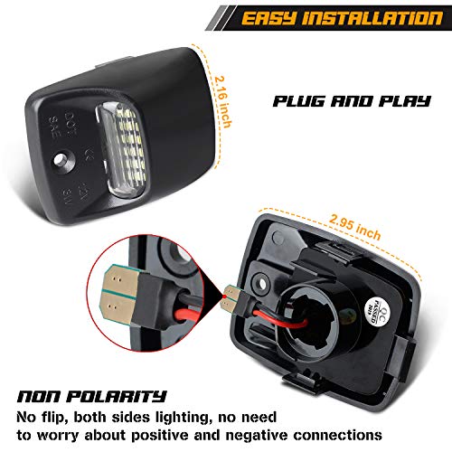 Image of LED License Plate Light Lamp Replacement Compatible with Tacoma 2005 to 2015, Tundra 2000 to 2013, 6000k White