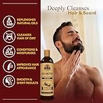 Okay for MEN Castor Oil Hair & Beard Shampoo - Hydrating Shampoo for Healthy Hair & Beard Growth, Moisturizing Care, Strengthen & Restore Damage, Natural, Sulfate-Free - 16 Oz - Image 2