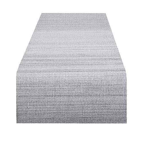 Delindo Lifestyle® Camino de Mesa Samba Home, para Interior y Exterior, Antimanchas Lavable, Gris,...