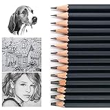 ★ Amplia aplicación ★: Lápices de dibujo profesionales de diferentes propósitos, adecuados para aficionados o artistas, ingenieros, para colorear, bocetos, dibujar, sombrear, planes, álbumes de recortes, escritura, resaltado y pulido.