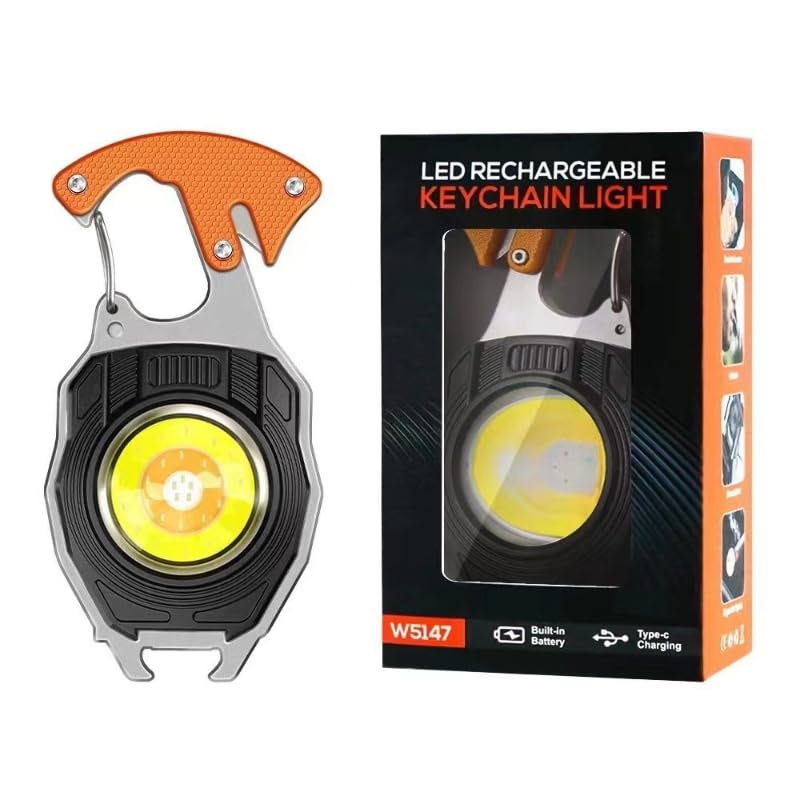 Mini Keychain Light, Multifunctional Lighting, Outdoor Camping COB Work Light