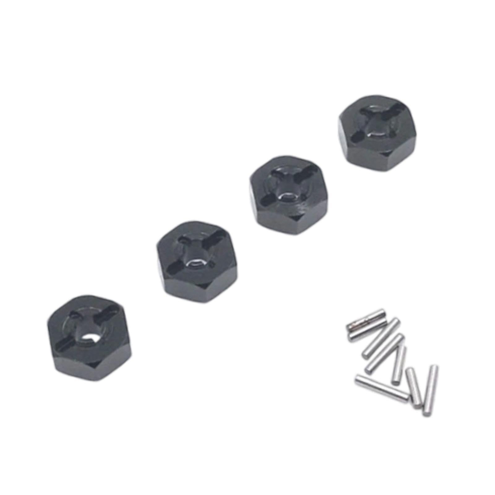 Colaxi RC Hex Wheel Hubs Drive Adapter DIY Modified Sturdy 12mm RC Car Wheel Hex Adapter for 144010 144001 02 124019, Black