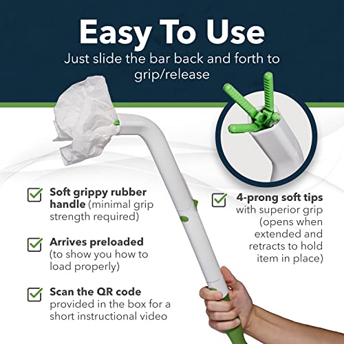 Freedomwand Master Kit - Self Wiping Aid With Easy Release - Shower & Shave Aid - Portable, Extendable Toilet Aid For Disabled, Seniors, Handicapped, Little People, Recovering From Hip Replacement #TOP4