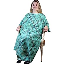 AMU Solutions Hospital Gown 3XL Big Size XXL IV Gown Green - Tie Back, Floor Length, Unisex Adult, Green, XX-Large