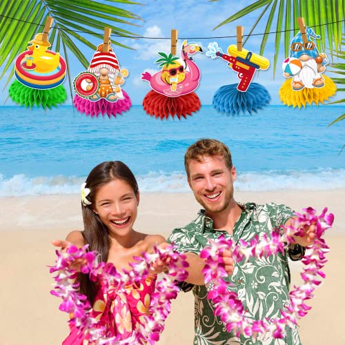 8 Pcs Pool Party Decorations Honeycomb Centerpieces, Summer Party Decorations, Beach Party Decorations 3D Double Side Honeycomb Decorations For Pool Party Supplies Summer Party Beach Party #TOP4