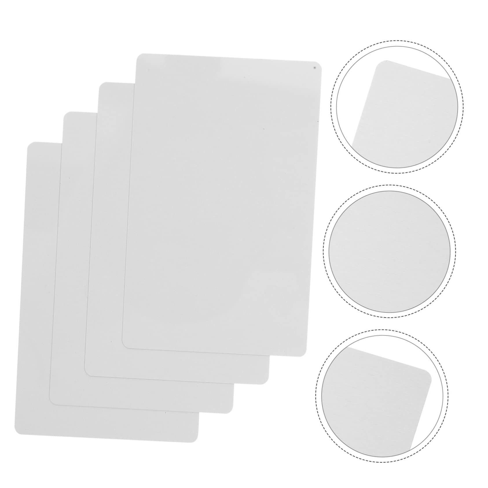 100 Weiße Aluminium Visitenkarten Blanko mit Abgerundeten Ecken | Gravur und Sublimation, Druckkompatibel, 0, 21mm Stark, 3, 4x2, 1 Zoll