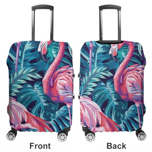Travel Luggage Cover Suitcase Protector Flamingo And Leaves Elastic Washable Suitcase Cover Anti-scratch Spandex Baggage Covers Fits 18-32 Inch Luggage, style3