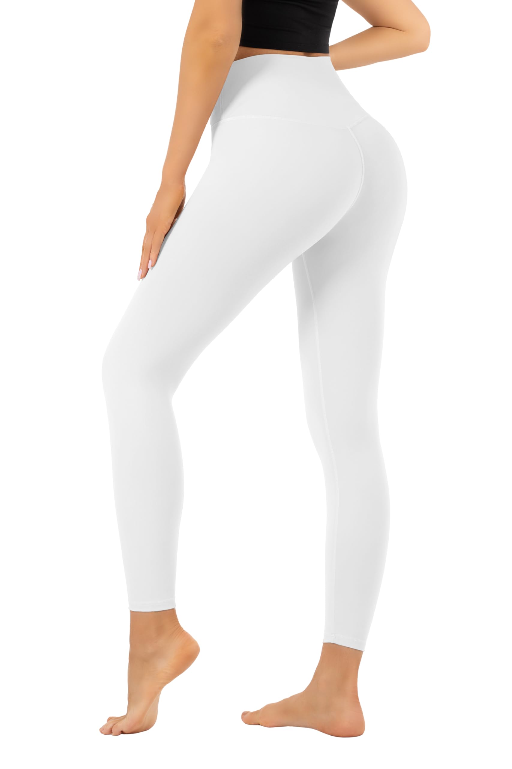 Leggings de cintura alta para mujer, control de abdomen, longitud completa, pantalones de yoga suaves para entrenamiento, atletismo, no se transparentan — view 12