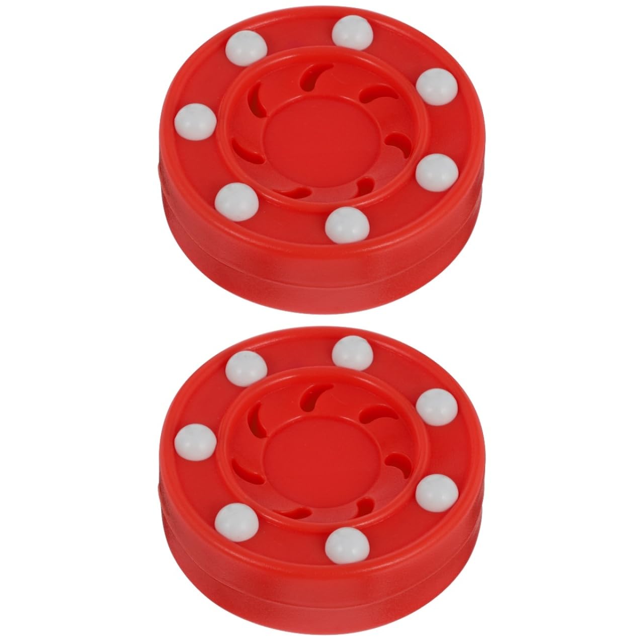BESPORTBLE Lot de 2 Rollers de Hockey en Plein air Puck Street Hockey intérieur Hockey sur Glace Puk Green Biscuit Hockey Puck Pro Puck Roller Hockey Jeu d'entraînement