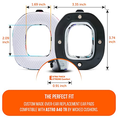WC FreeZe A40- Hybrid Fabric Cooling Gel Replacement Earpads For Astro A40 TR Only, Made by Wicked Cushions - Image 3
