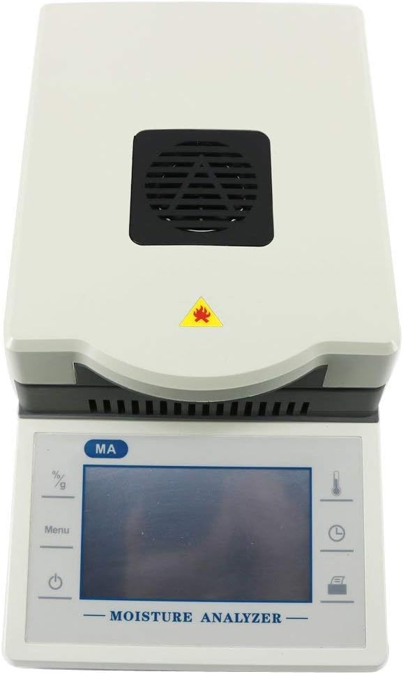 MA-50-10 New Touch Screen Halogen Aluminum Dish Moisture Analyzer 50g 0.01g 0.1%