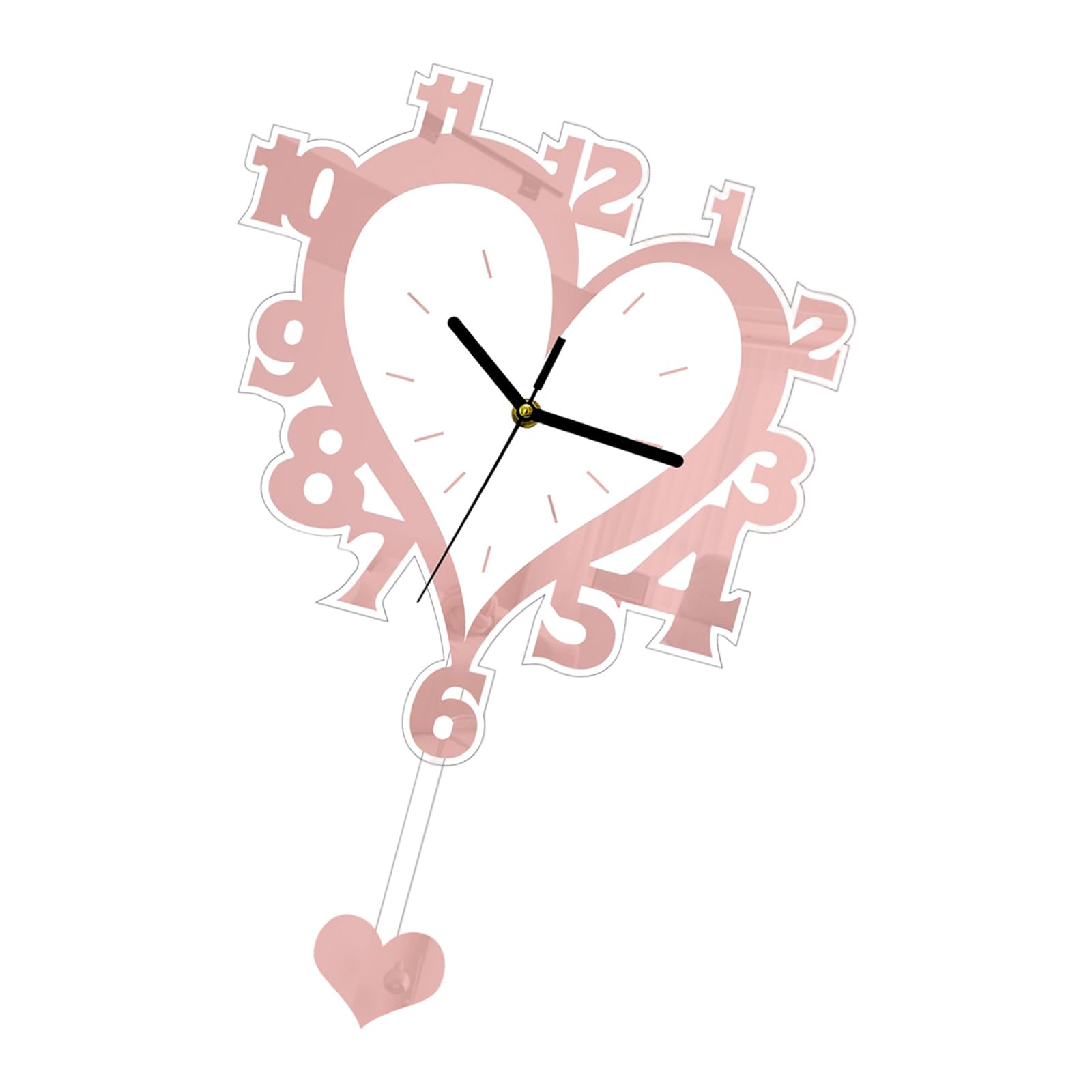 carotoe Decorative Wall Clock, Silents Battery Operated Wall Clock Silents None Ticking Clocks Sweeps Movements Easy to Read Heart