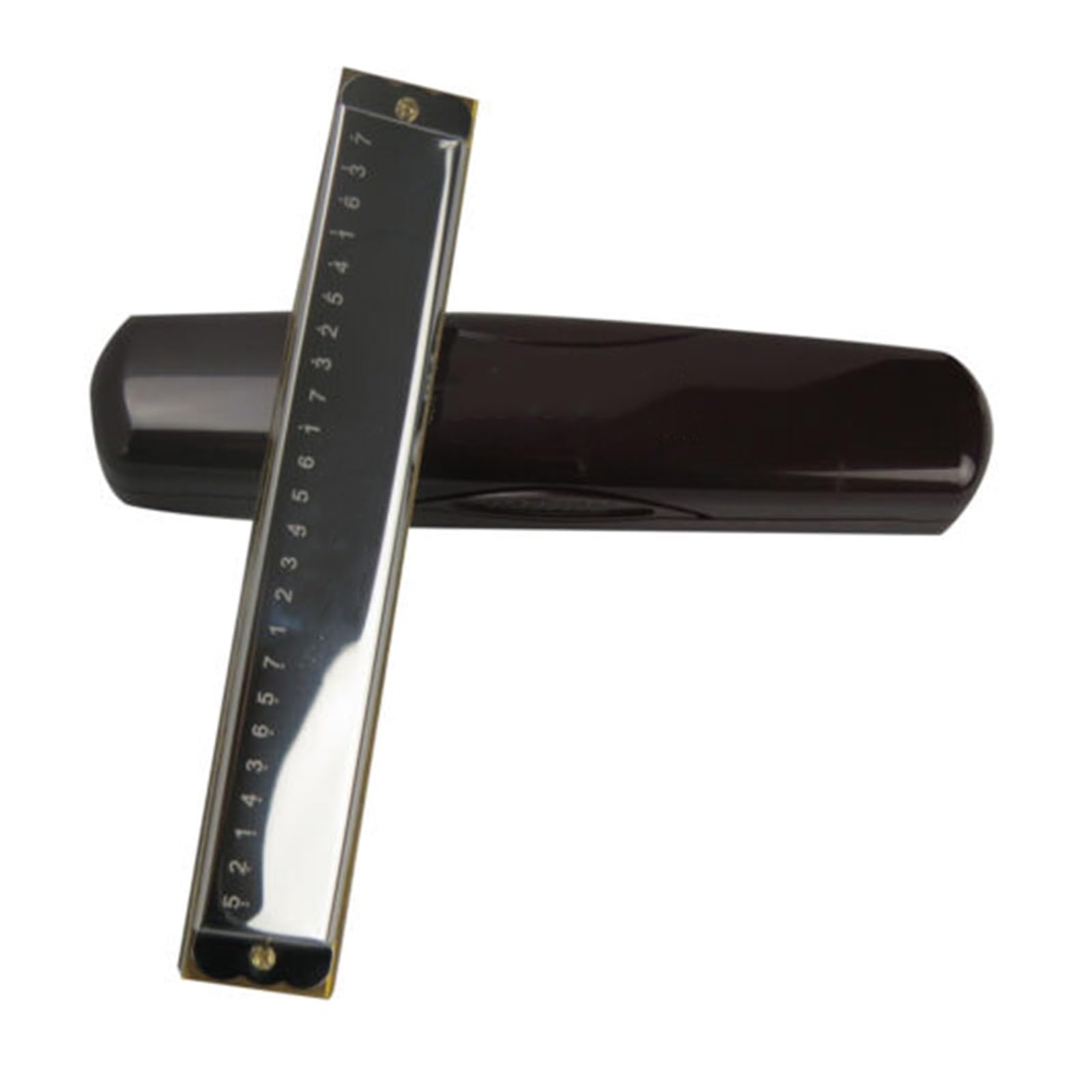 Mundharmonikas Chromatische Mundharmonika, 10 Löcher, 40 Töne, C-Tonart, Anfänger-Musikinstrument, Harfe, C-Tonart (Color : Steel 24 Holes C)