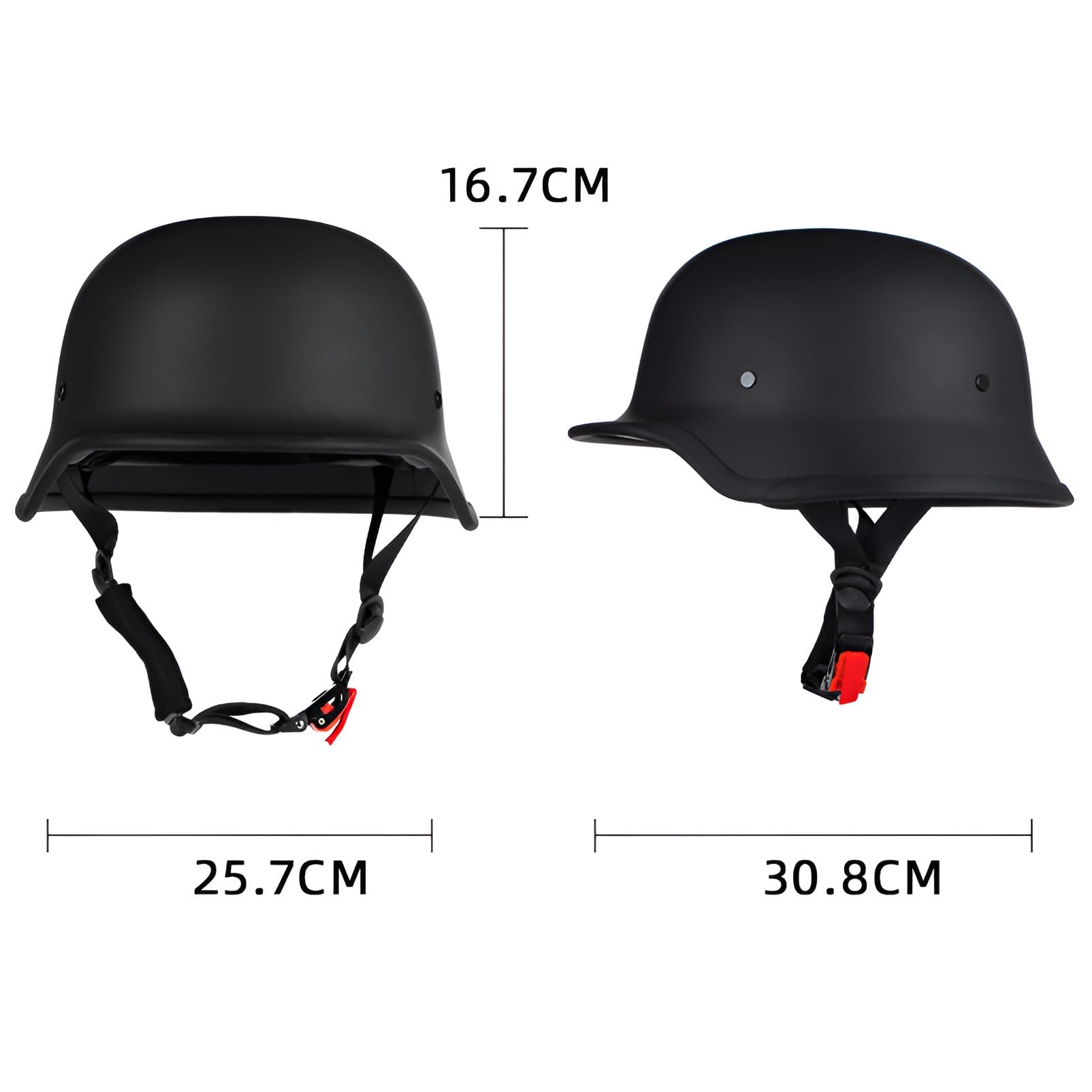 Motorrad-Halbhelm Mit Visier – ECE/DOT Geprüft, Abnehmbare Innenblende & Waschbares Futter