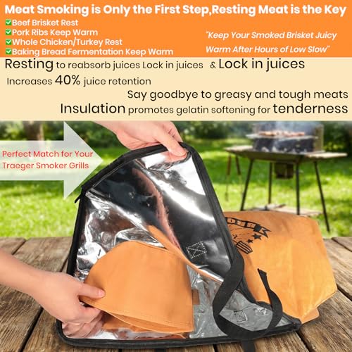 Manta BBQ para reposar carne impermeable 21in tan miniatura 5