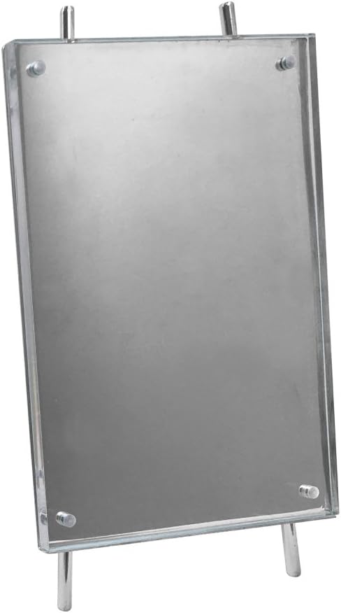 Isaac Jacobs4x6 Silver Magnetic Acrylic Metal Easel Frame (4x6 Vertical) (Silver)
