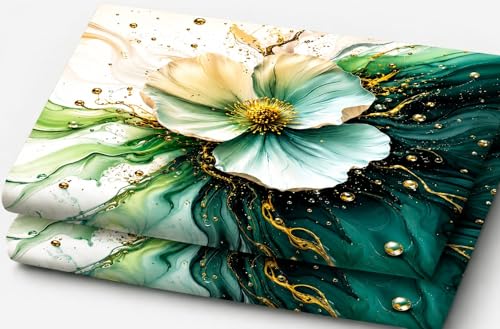 Image of RUMPS 7D Digital Floral Bedsheet with 2 Pillow Covers, King Size Flat Bedsheet 90x100 Inch, Luxury Flower Printed Bedsheet