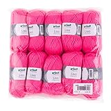 wolle neon pink neonpink Gründl Lisa Premium Wolle, Polyacryl, neonpink, 133 m, Nadelstärke 3,5- 4,5, 10er Pack