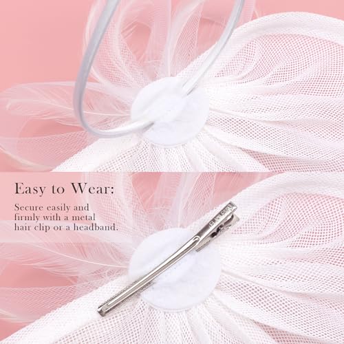 Image of DRESHOW Women Fascinator Hats Tea Party Hat Vintage Pillbox Hat Headband for Cocktail