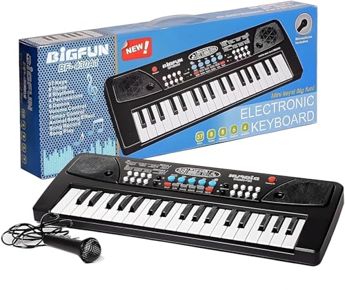 Image of 37-Key Electronic Piano Keyboard with Microphone - Portable Digital Keyboard for Kids, Students & Beginners | Electric Piano for Practice, Learning & Music Training