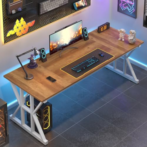 Image of 63 inch Large Computer Desk with Thickened Frame for Home Office, Living Room