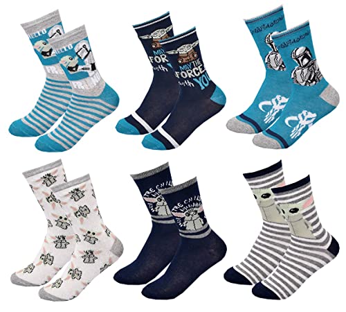 Calcetines Pack Niño DISNEY STAR WARS, Pack de 6 pares 7047, 35-38 cm