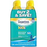 Coppertone KIDS Sunscreen Continuous Spray SPF 50 (5.5 Ounce, Pack of 2) (Packaging May Vary)