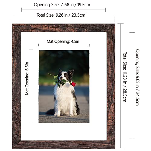 Pealsn 8X10 Picture Frame Set Of 2, Made Of High Definition Real Glass, Display 5X7 With Mat Or 8X10 Without Mat, Photo Frames For Wall Mounting Or Table Top Display, Brown #TOP3