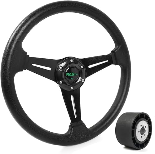 Miniatura 2 de RASTP Volante de barco de 13.8 pulgadas con adaptador de volante marino de eje de 34 pulgadas para la mayoría de barcos marinos, barcos, yates,