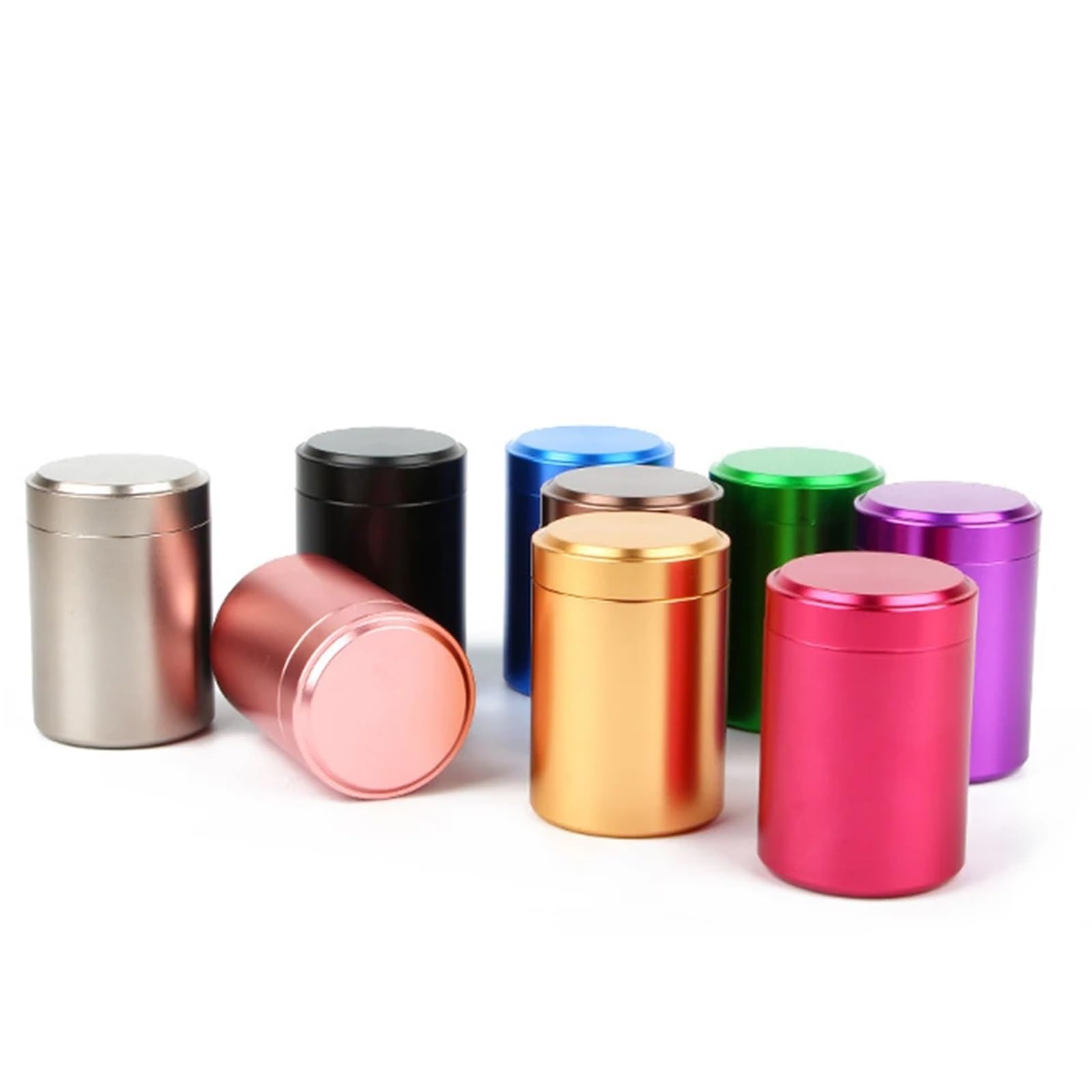 Barattoli per Candele 10 Pezzi Portatili Multiuso Rotondi Mini Sigillo in Metallo lattina for tè Candela barattoli di Caramelle aromaterapia(Color 5)