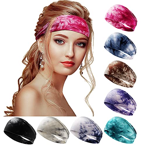 Headbands for Women,8 PCS Women's Head Bands Sport Workout Yoga Sweat Headband for Women Stretchy Cloth Fashion Headbands Headbands for Women,8 PCS Women's Head Bands Sport Workout Yoga Sweat Headband for Women Stretchy Cloth Fashion Headbands