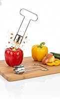 Apricity T-Shaped Stainless Steel Vegetable Corer - Upgraded Seed & Core Remover for Apples, Peppers, Tomatoes